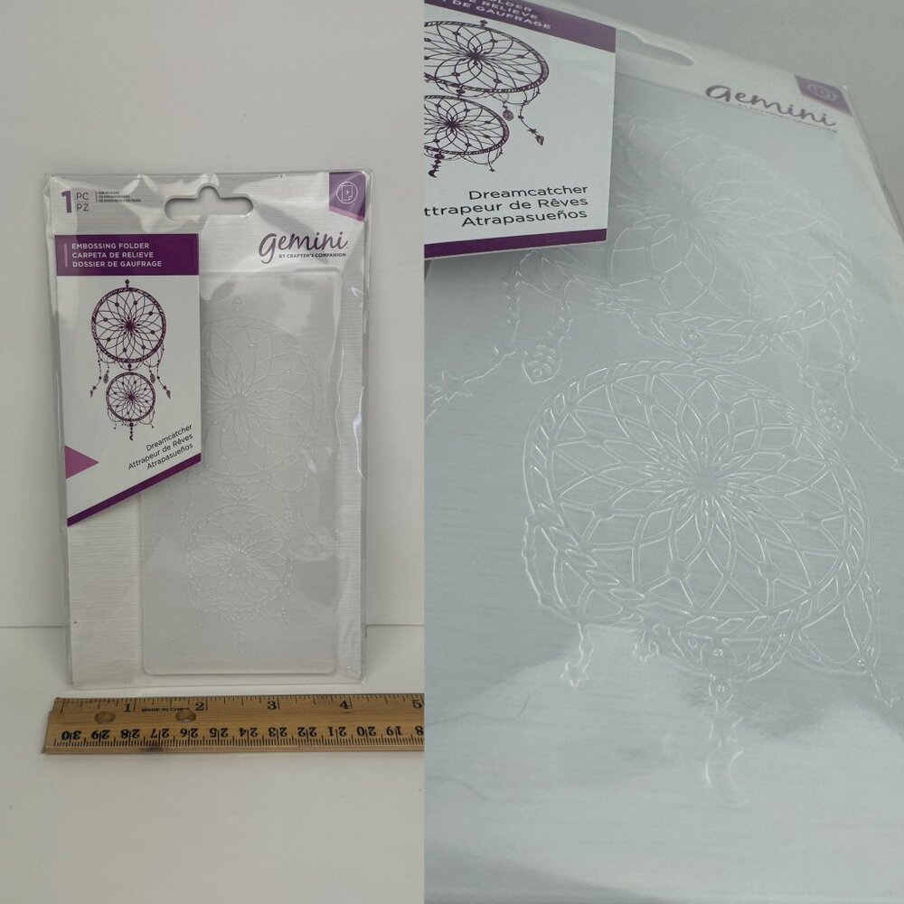 Dreamcatcher Gemini Crafters Companion Embossing Folder Emboss Craft‎ Scrapbook